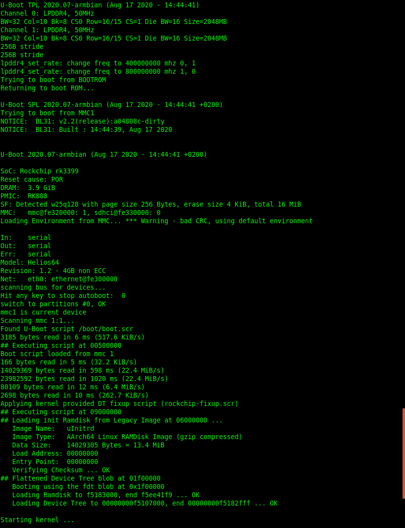 Boot Output